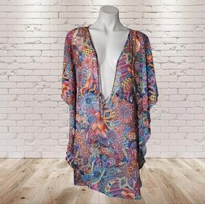 Bleu By Rod Beattie MULTI Printed Caftan Swim Cover-Up